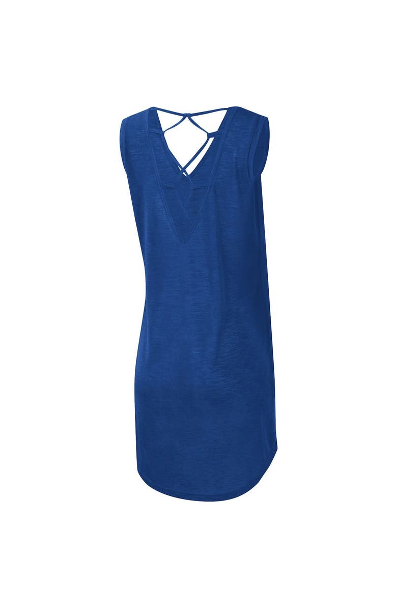 G-III 4HER BY CARL BANKS Women's G-III 4Her by Carl Banks Royal Chicago Cubs Game Time Slub Beach V-Neck Cover-Up Dress, Alternate, color, Royal