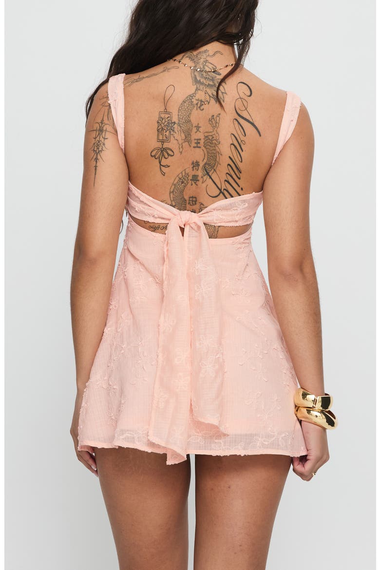Mcbeath Floral Jacquard Minidress, Alternate, color, LIGHT PINK