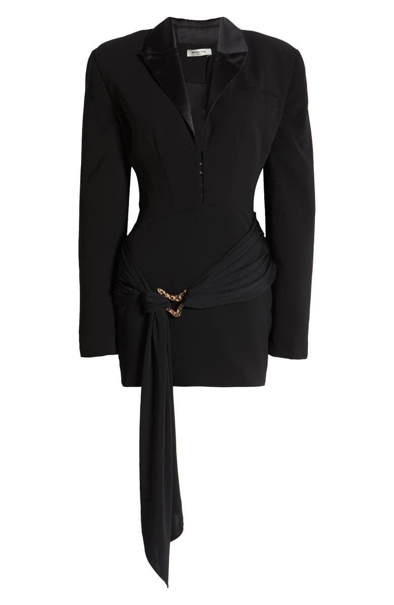 Mistress Rocks Draped Long Sleeve Blazer Minidress, Alternate, color,