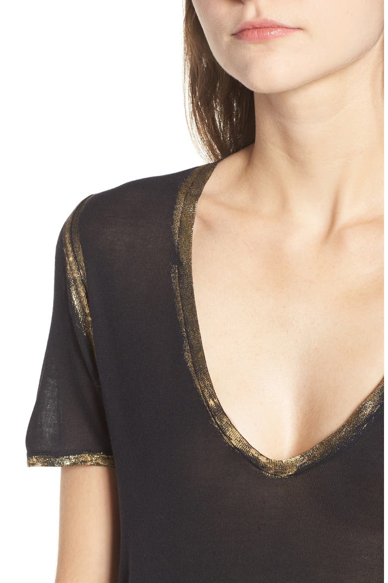 Tino Foil Tee, Alternate, color, BLACK