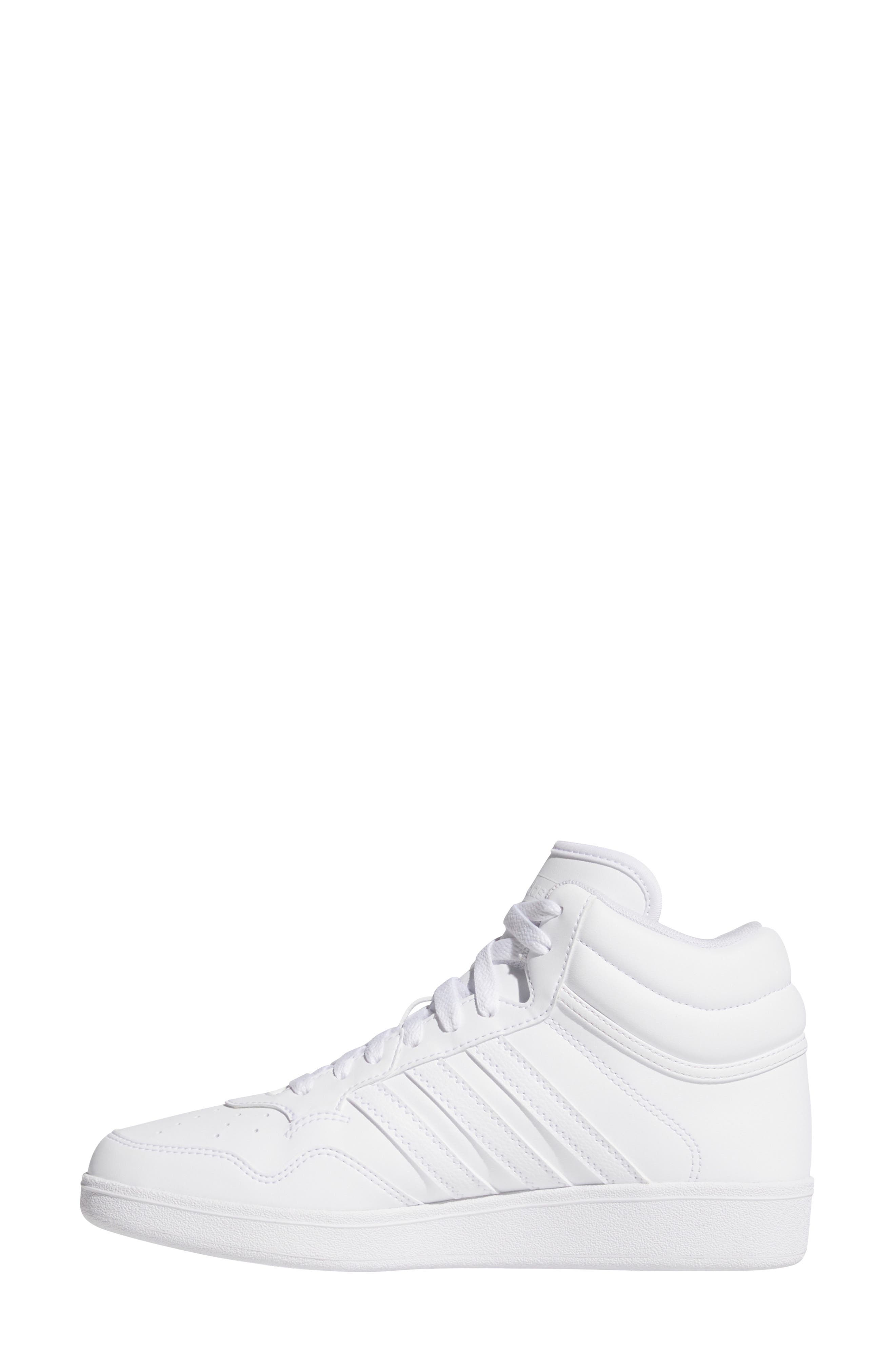 adidas Hoops 4.0 Mid Sportswear Basketball Sneaker, Alternate, color, White/ White/ Black