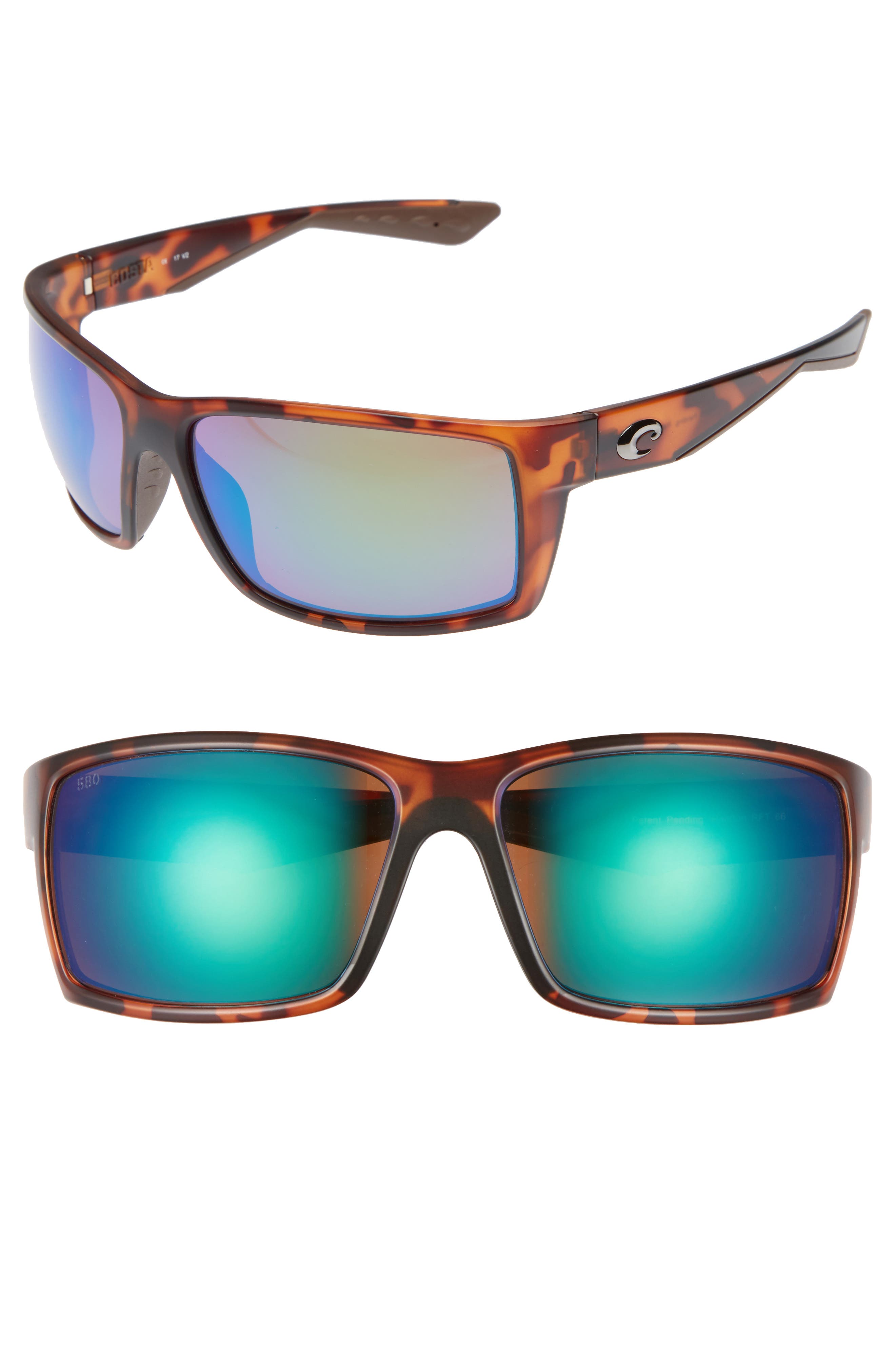 selected TORTOISE/ GREEN MIRROR