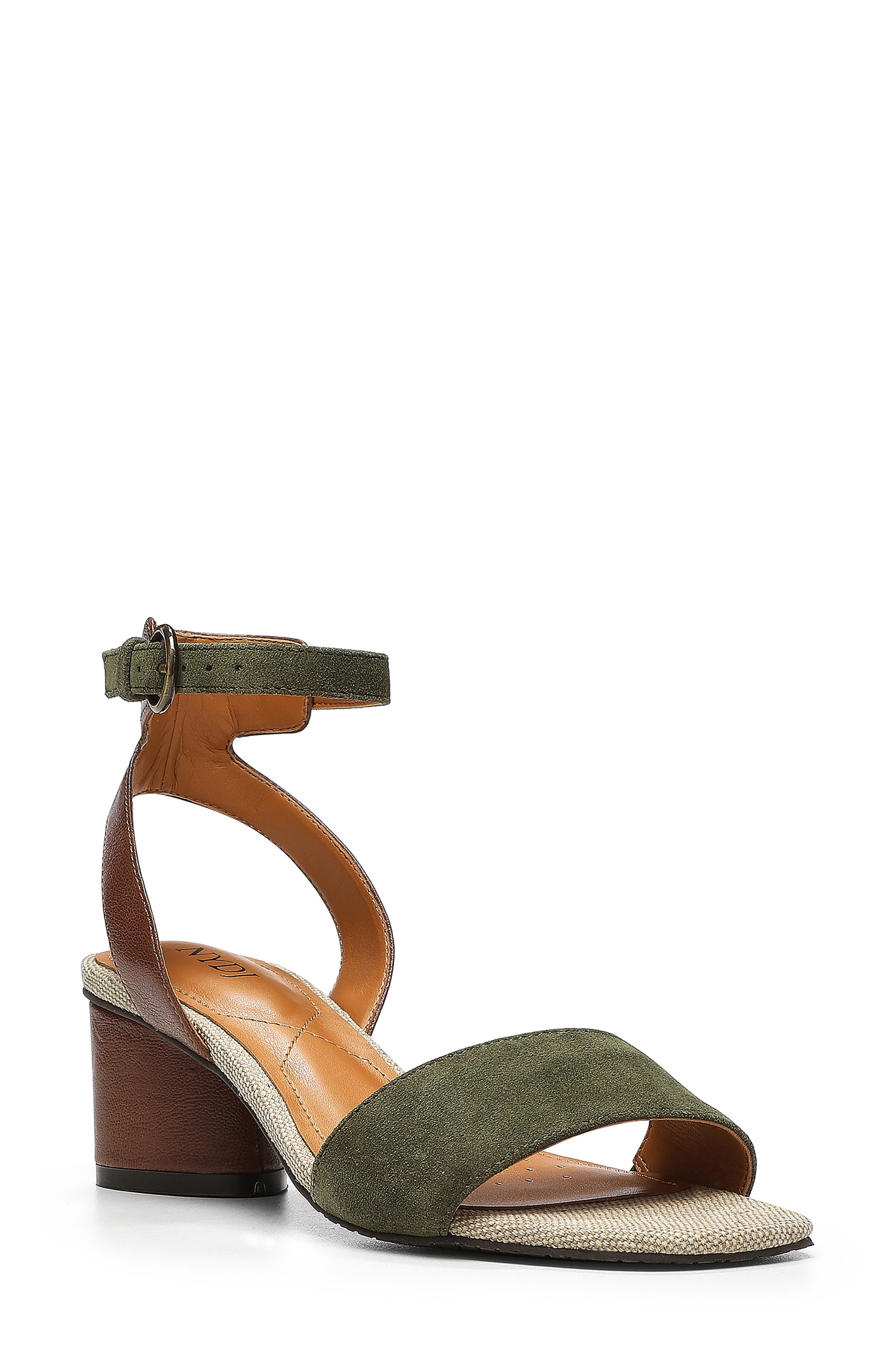 Georgia Ankle Strap Sandal, Main, color, MOSS