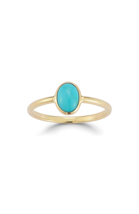 14K Gold Turquoise Ring