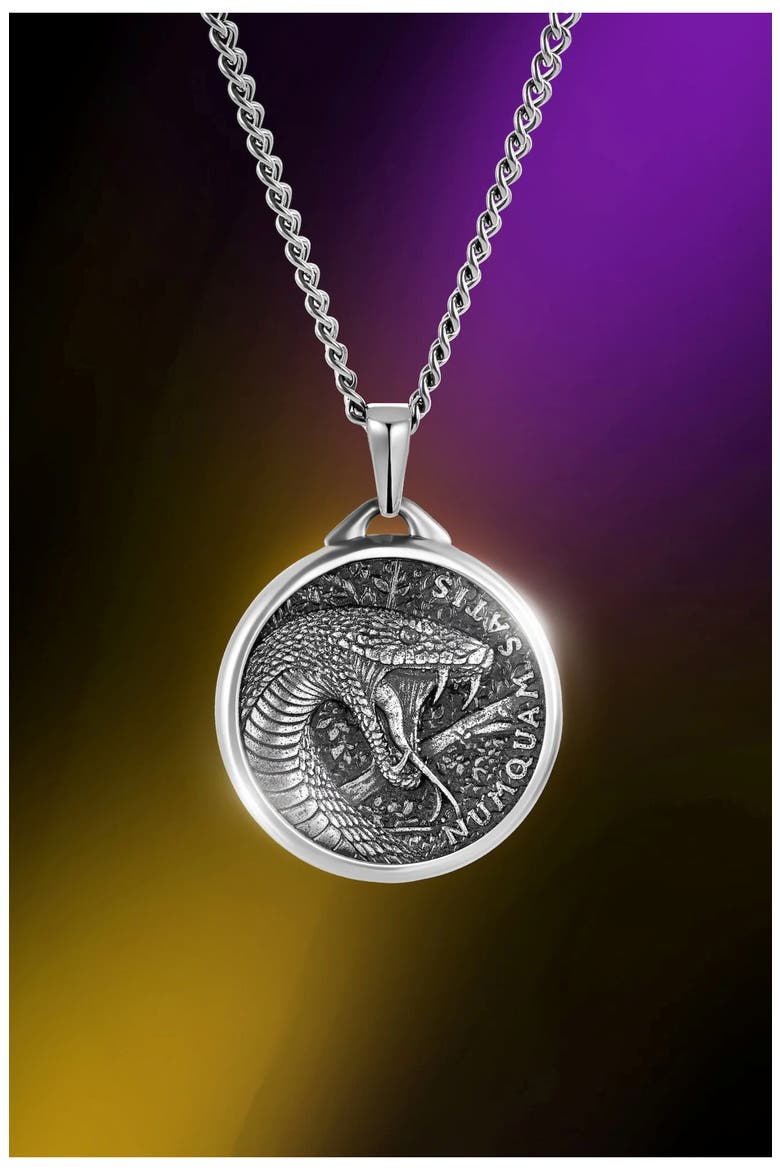 Gender Inclusive The Mamba Pendant Necklace, Alternate, color, SILVER