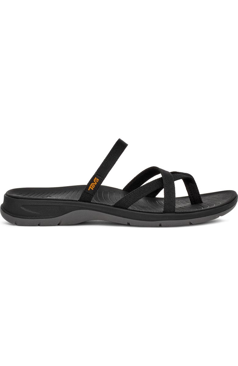 Teva TirraTraveler Flip Slide Sandal, Alternate, color, Black