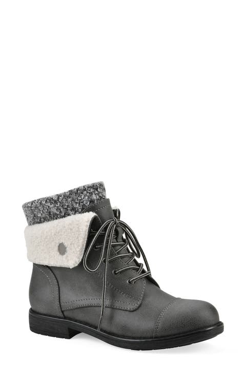 Duena Faux Shearling Trimmed Hiking Boot