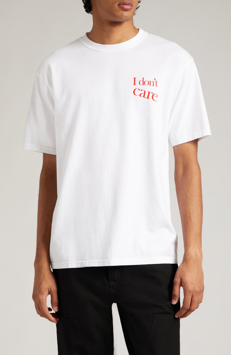 Undercover I Don't Care Cotton Graphic T-Shirt, Main, color, 