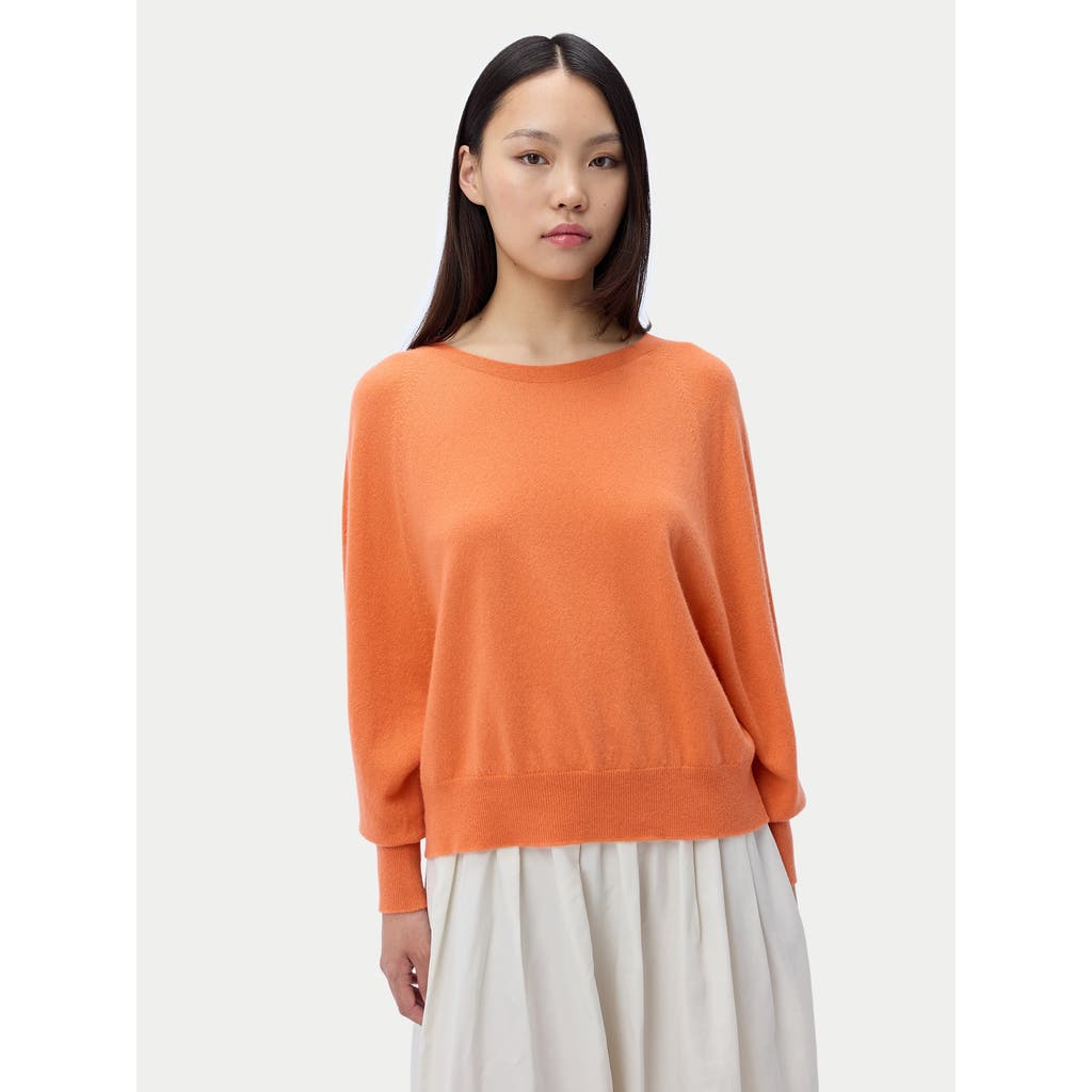 Gobi Mongolian Cashmere Relaxed Cashmere Sweater In Orange