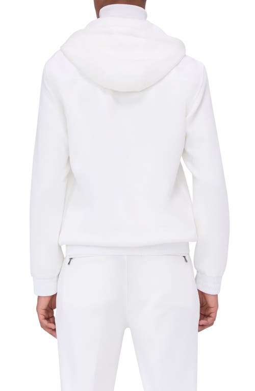 Bugatchi Hooded Long Sleeve Knit Top In White
