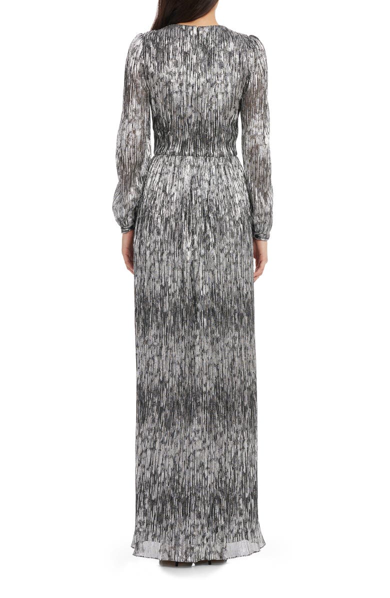 Dress the Population Cia Metallic Long Sleeve Dress, Alternate, color, 