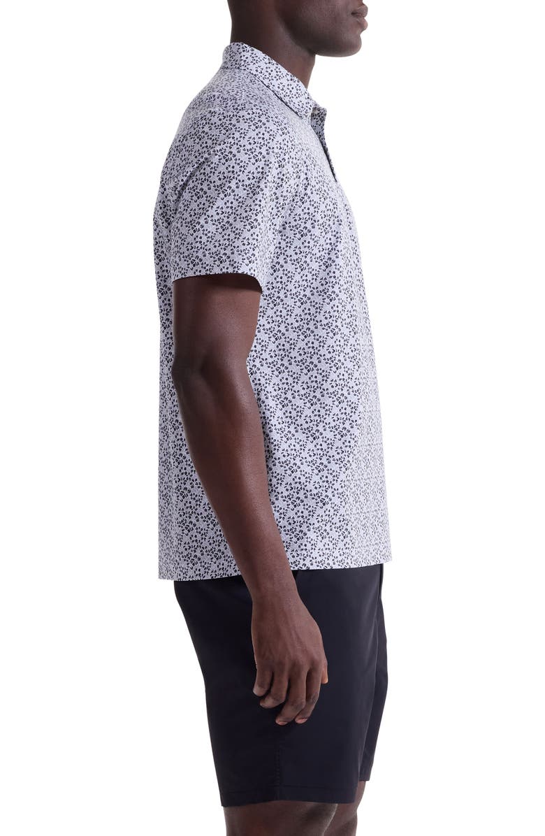 Bugatchi Victor OoohCotton<sup>®</sup> Floral Polo, Alternate, color, Black