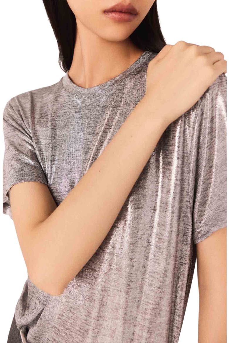 Metallic T-shirt, Alternate, color, SILVER