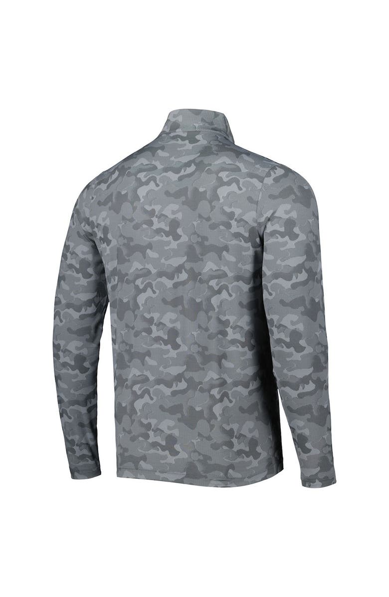 ANTIGUA Men's Antigua Gray Miami Dolphins Brigade Throwback Quarter-Zip Top, Alternate, color, Gray