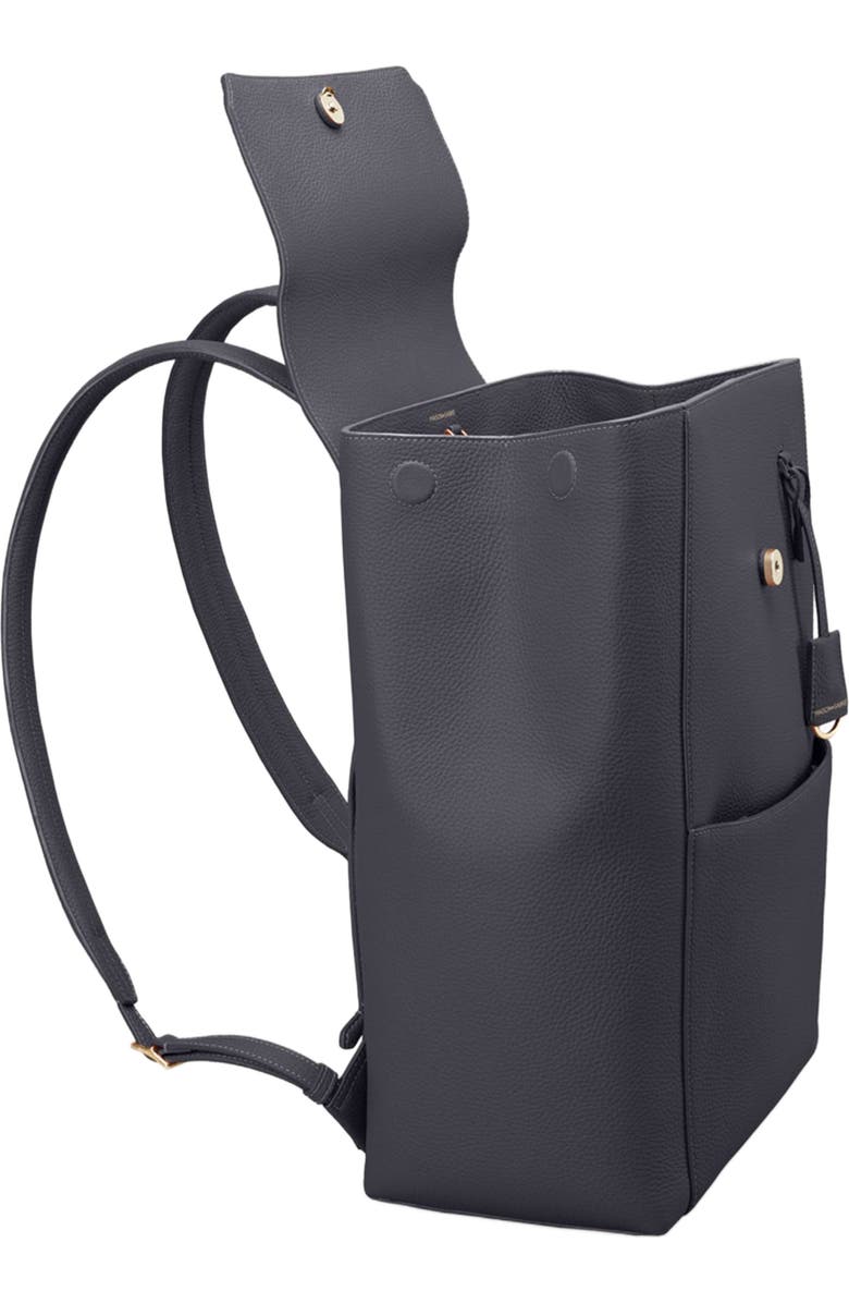 MAISON de SABRÉ Large Leather Soft Backpack, Alternate, color, Graphite Grey