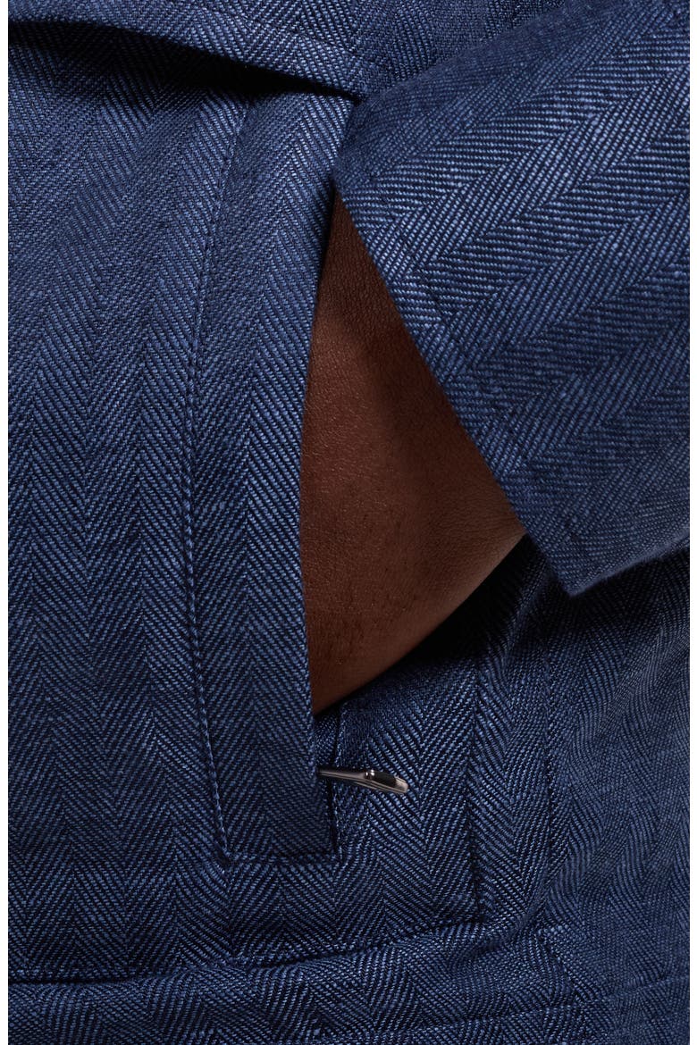 Linen Bomber Jacket, Alternate, color, NAVY