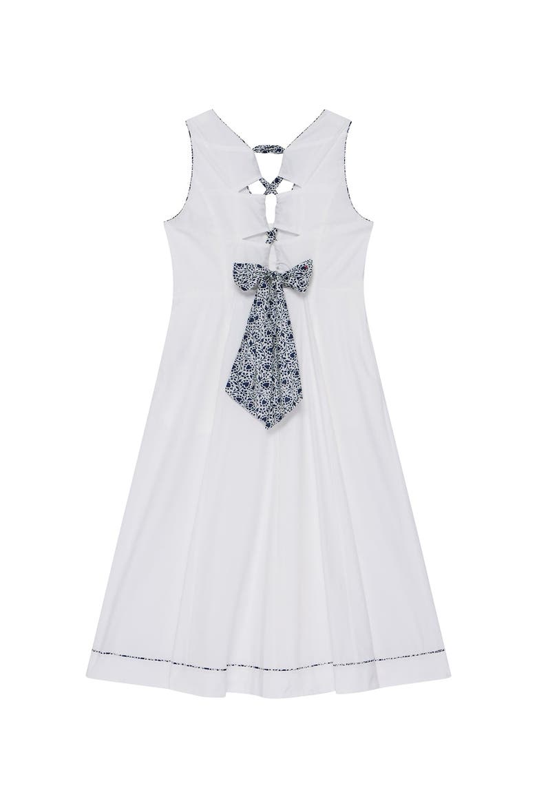Cotton Tie Detail Maxi Dress, Alternate, color, Ivory