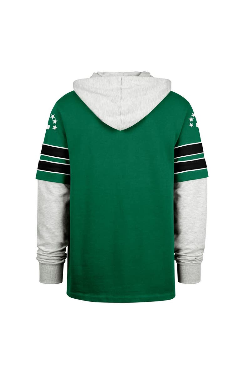 '47 Men's '47 Kelly Green New York Jets  Double Header Blitz Throwback Cornerback Pullover Hoodie, Alternate, color, 
