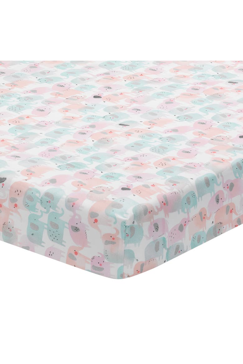 Watercolor Pastel Rainbow 5-Piece Baby Crib Bedding Set, Alternate, color, Multicolor