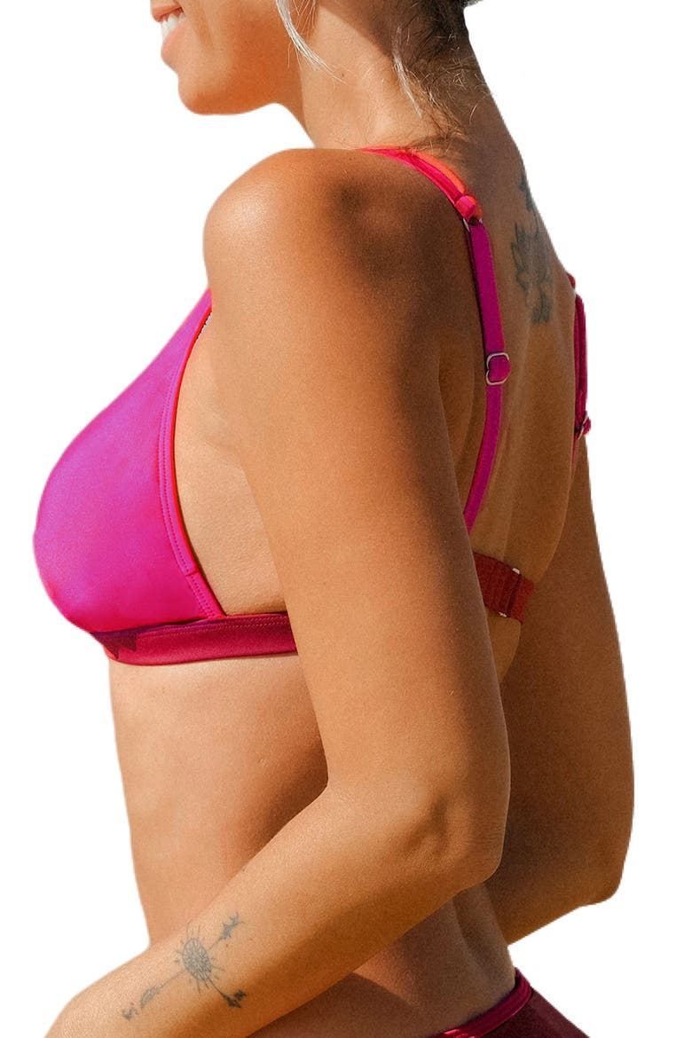 Triangle Bikini Top, Alternate, color, PINK