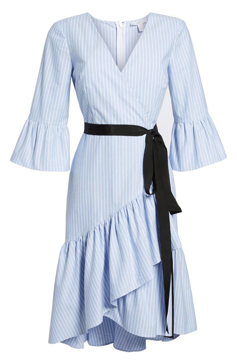 1901 Ruffle Hem Faux Wrap Dress, Alternate, color, 