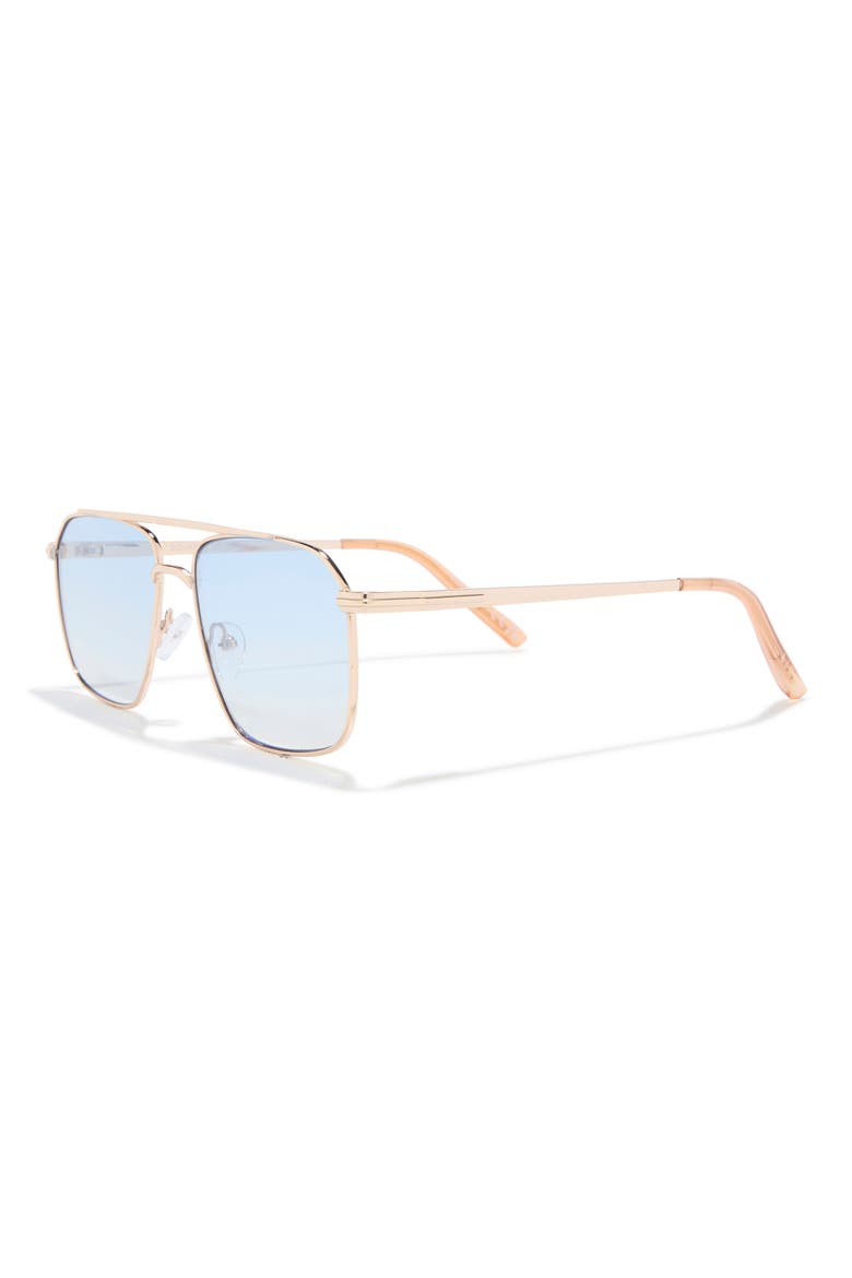 Equator 55mm Aviator Sunglasses, Alternate, color, GOLD / TAN / SKY BLUE GRAD