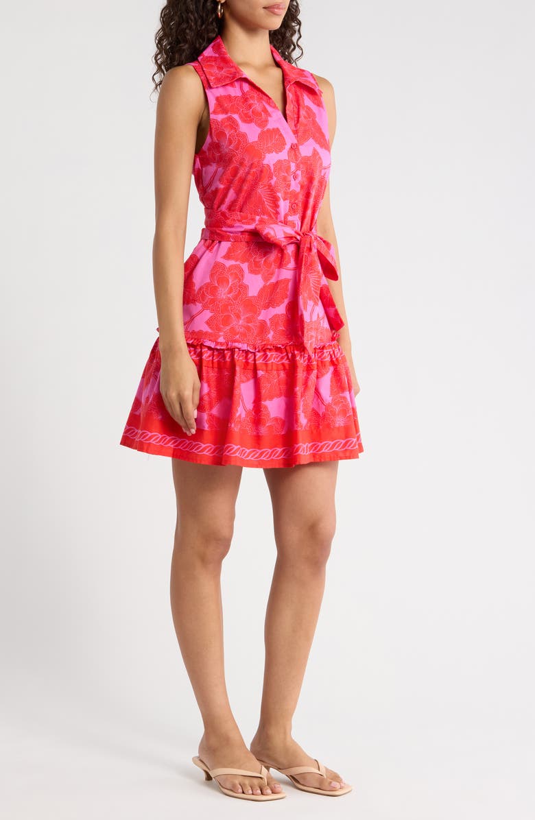 SUGARLIPS Rency Floral Zady Belted Cotton Shirtdress, Alternate, color, 