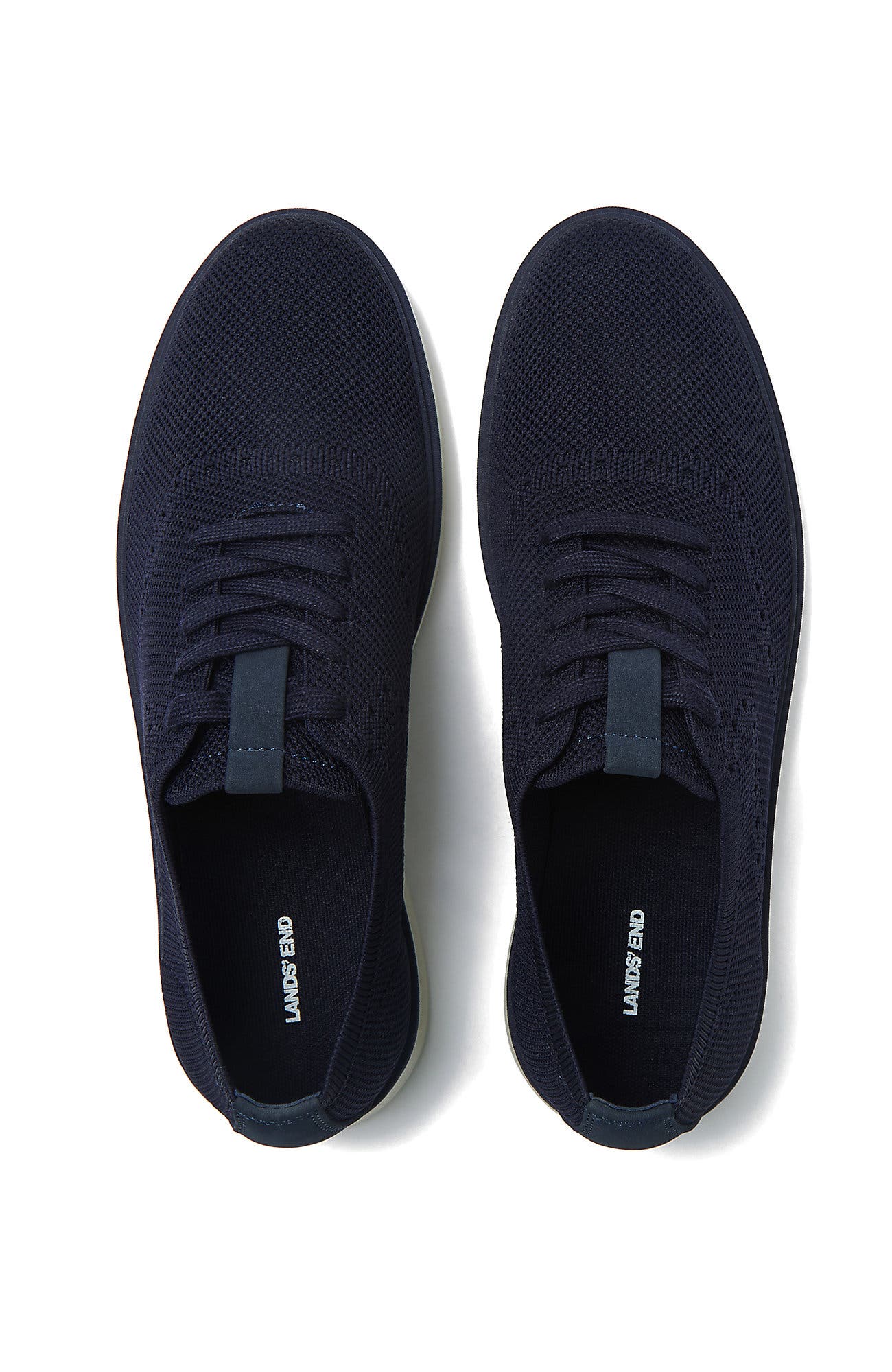 Lands' End Knit Lace Up Derby Oxfords, Alternate, color, Navy Peacoat