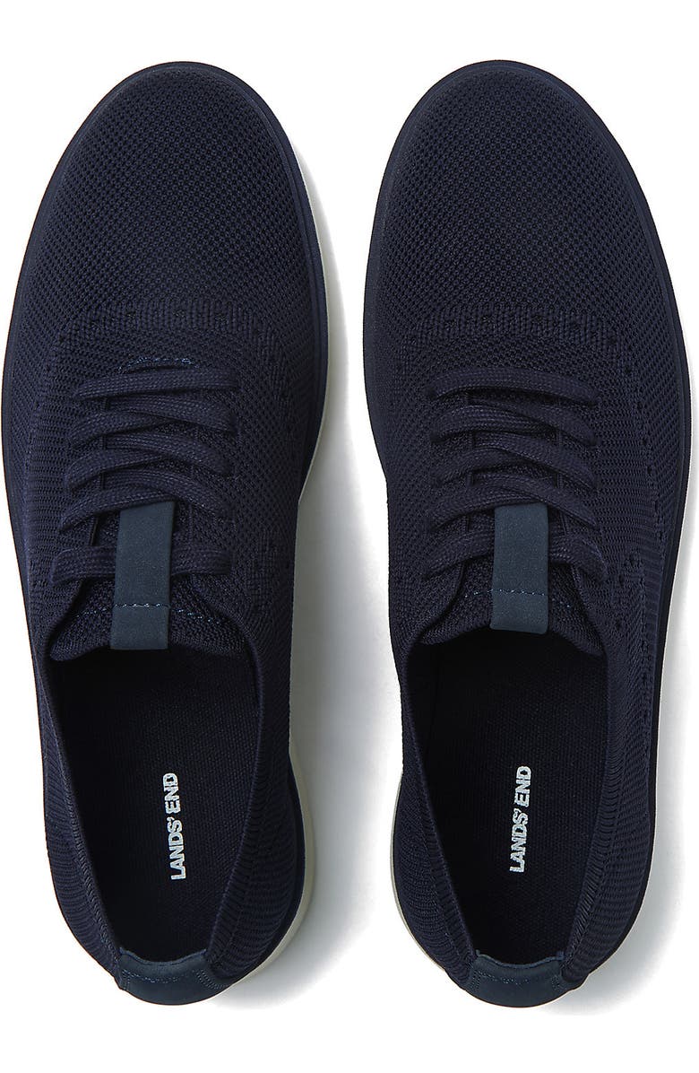 Lands' End Knit Lace Up Derby Oxfords, Alternate, color, Navy Peacoat