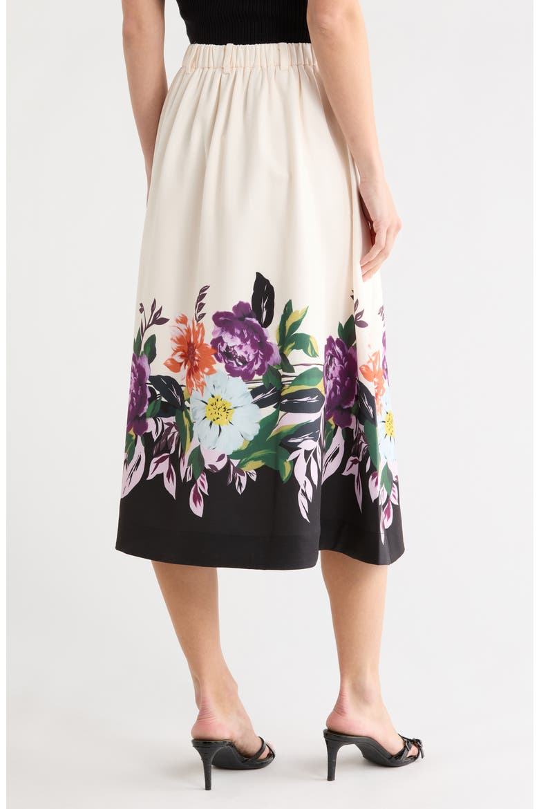 Placed Floral Print Pocket A-Line Skirt, Alternate, color, MOONLIT BOTANICAL PRINT