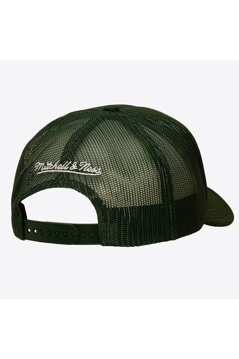 Men's Mitchell & Ness Green Minnesota Wild Head Coach Trucker Adjustable Hat, Alternate, color, Green