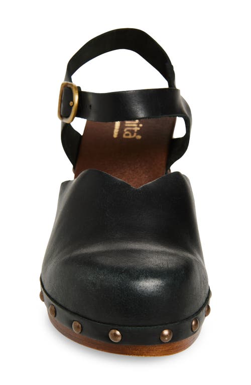 Sanita Solaima Ankle Strap Clog In Black