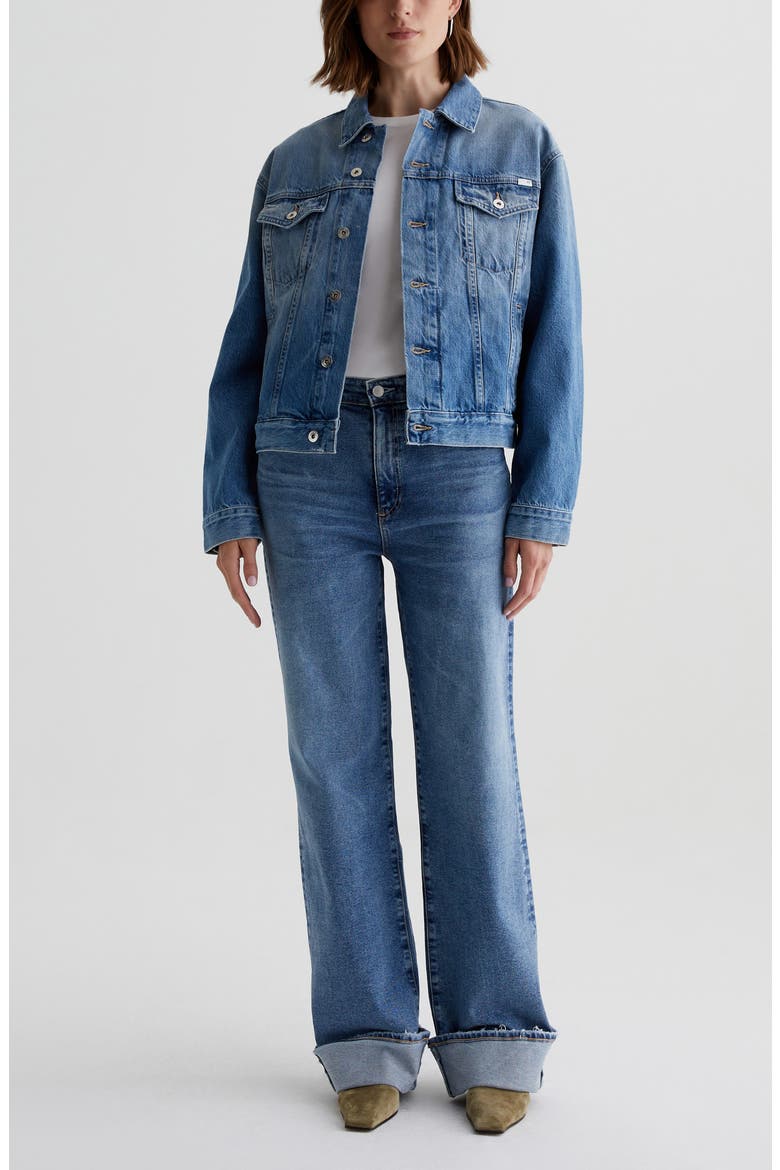 Ramie Denim Jacket, Alternate, color, STOCKHOLM