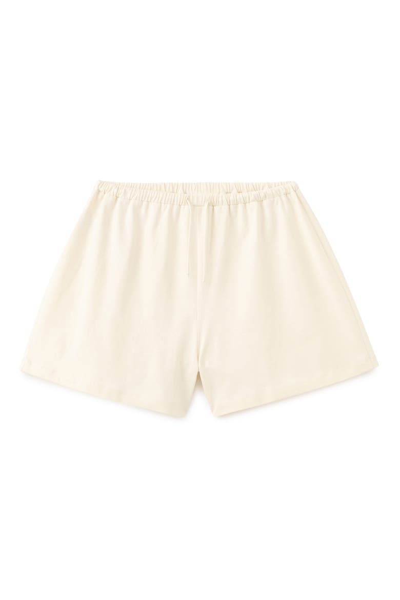 Cotton Pajama Shorts, Main, color, PASTEL YELLOW