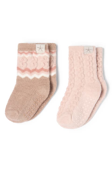 2-Pack Cable Fair Isle Socks