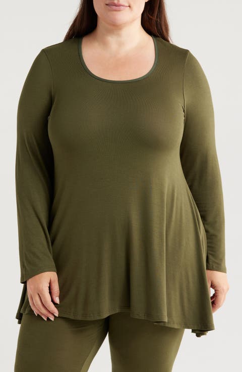 Swing Asymmetric Hem Tunic Top