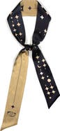 Lost Pattern "Moonlit Stars" Silk Neck Bow Scarf