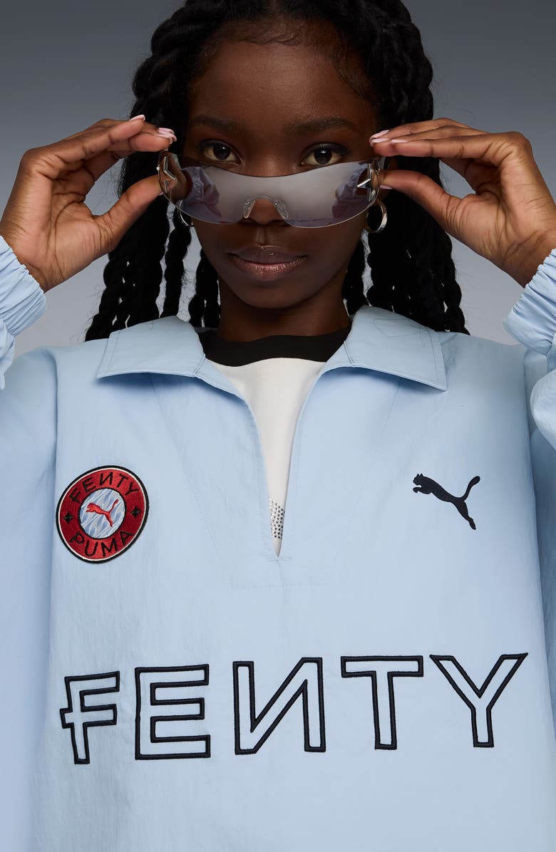 PUMA x FENTY Nylon Drill Pullover, Alternate, color, Haute Tropic