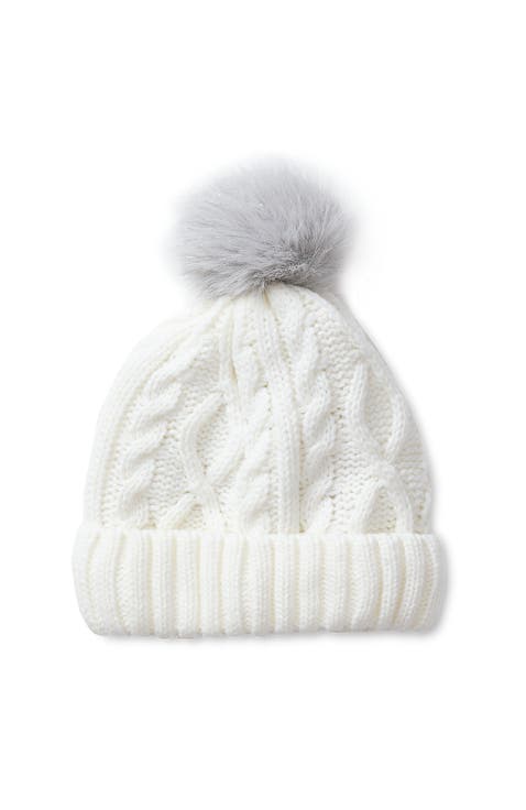 Kids Fleece Lined Pom Hat