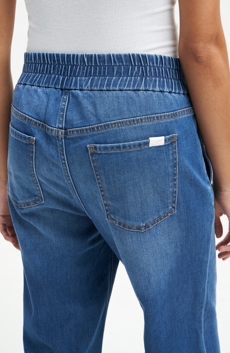 JEN7 by 7 For All Mankind The Traveler Pull-On High Waist Wide Leg Denim Pants, Alternate, color, 