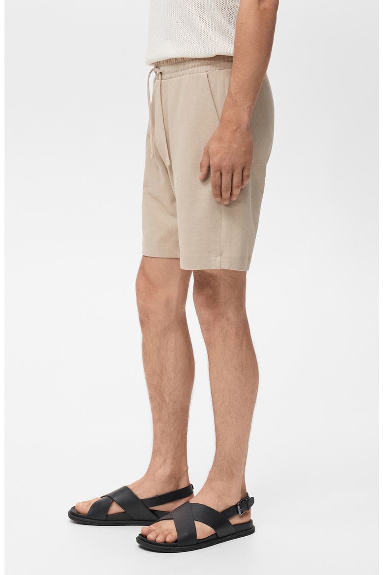 Drawstring Cotton Bermuda Short, Alternate, color, ECRU