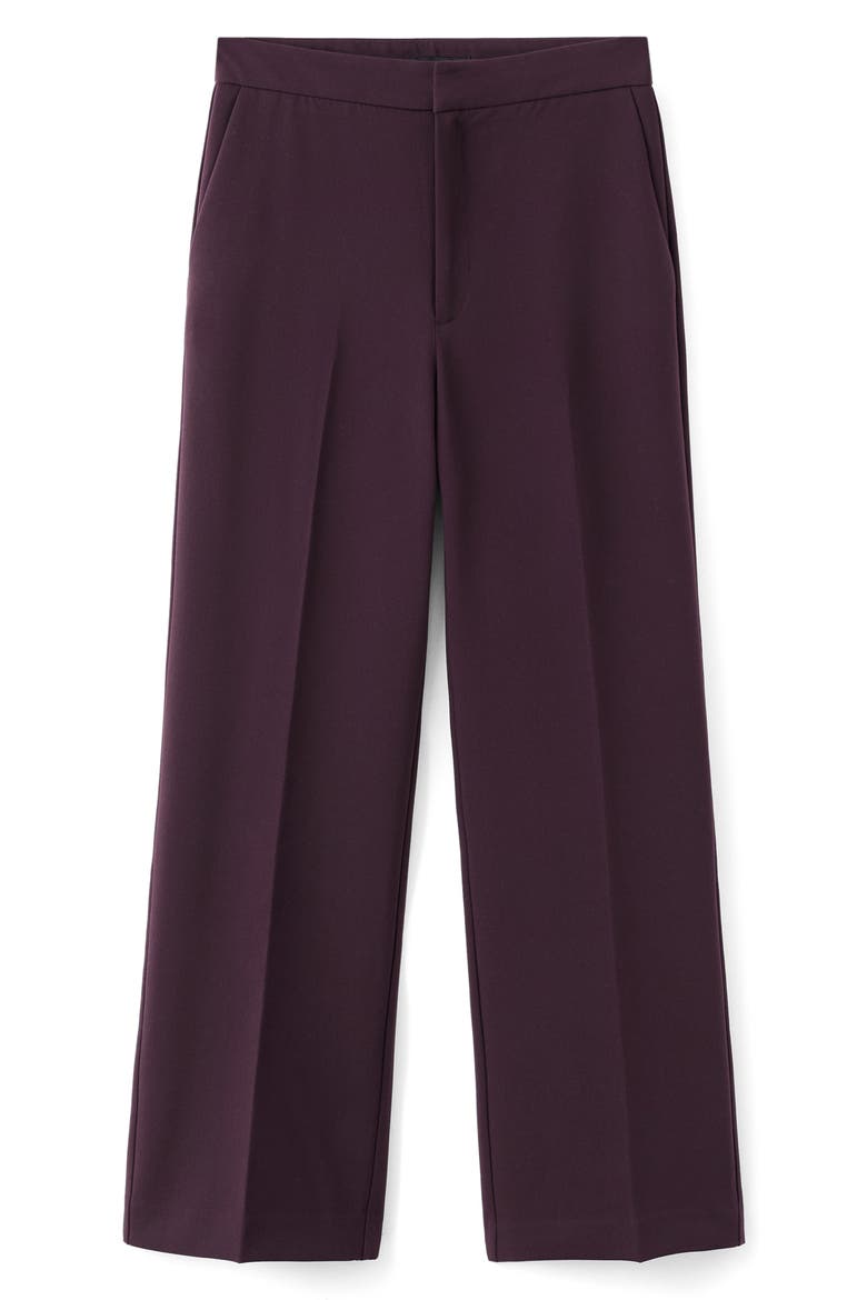 High Waist Straight Leg Pants, Alternate, color, PLUM
