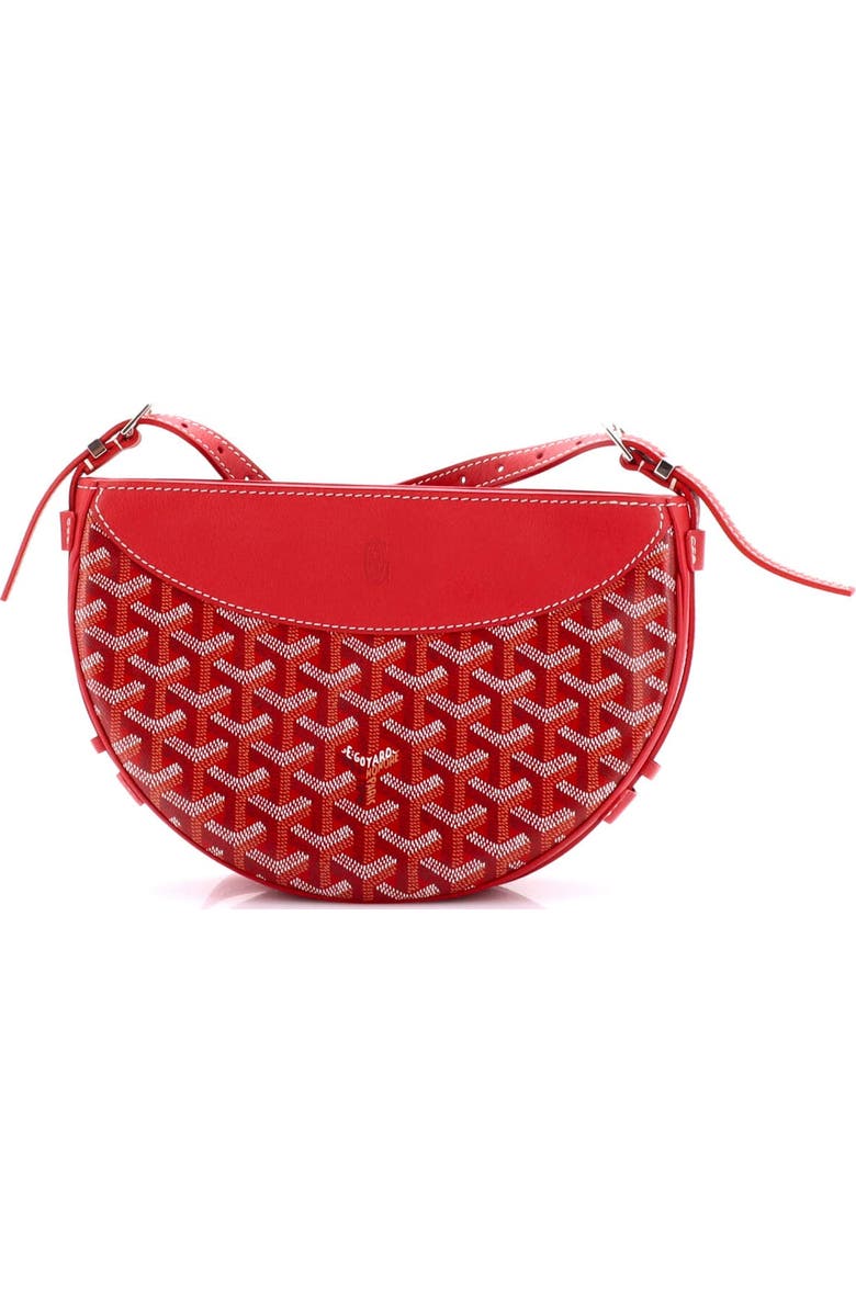 Pre-Owned Goyard Hirondelle Shoulder Bag Coated Canvas and Leather, Alternate, color, Red