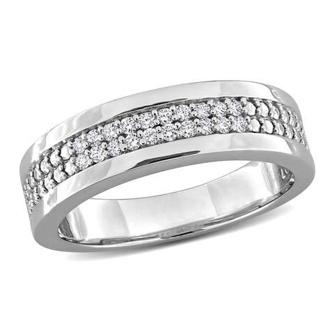 Men's Lab Grown Diamond Double Row Band