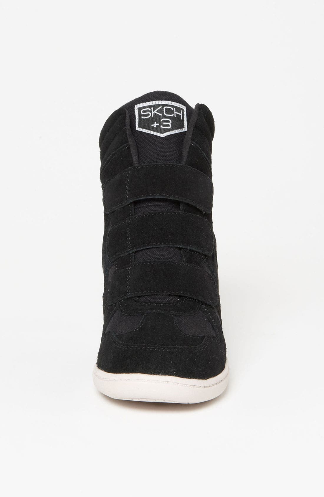 'Plus 3 Raise the Bar' Wedge Sneaker, Alternate, color, BLACK
