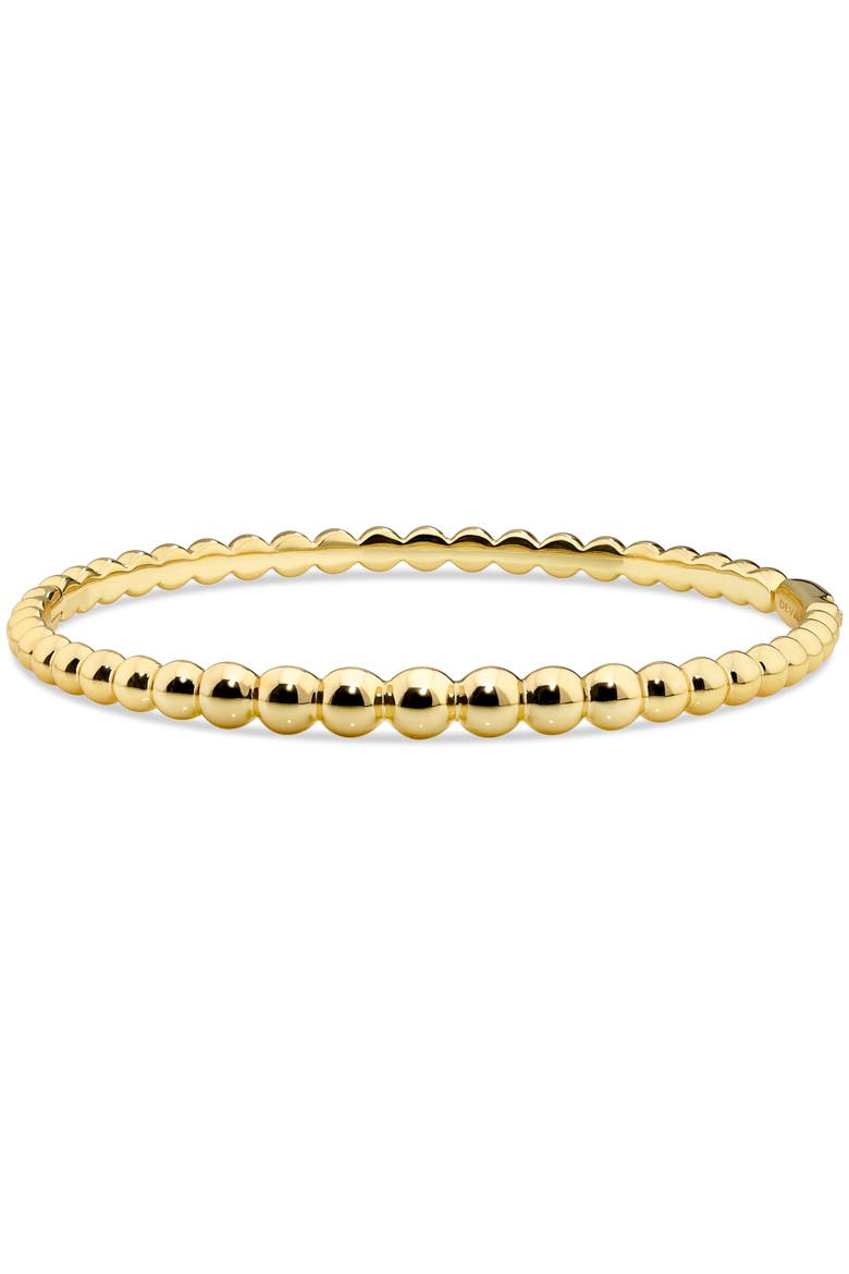 Beaded Ball Bangle Bracelet in Gold Plated Sterling Silver, Alternate, color, Yellow Gold