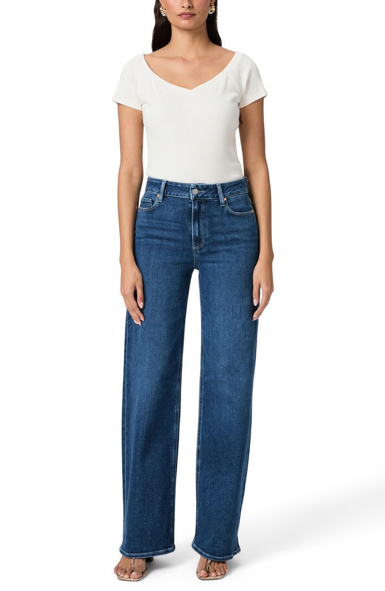PAIGE Anessa Wide Leg Jeans, Alternate, color, Venetian Breeze