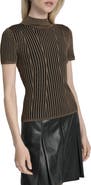 DKNY Mock Neck Knit Top