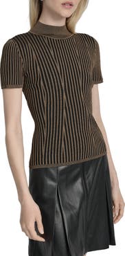 DKNY Mock Neck Knit Top