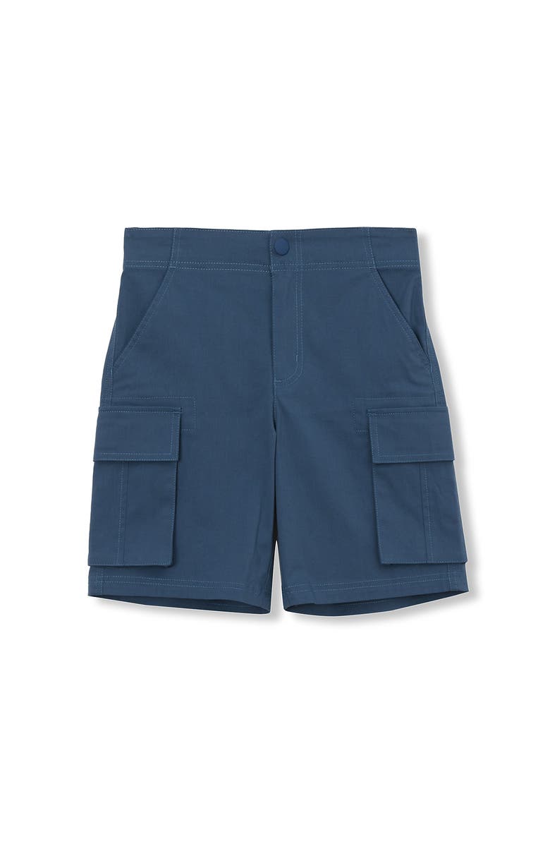Lands' End Boys Stretch Canvas Utility Cargo Shorts, Main, color, Dark Blue